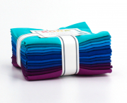 Kona Cotton Solids Fat Quarter Stoffpaket - Peacock